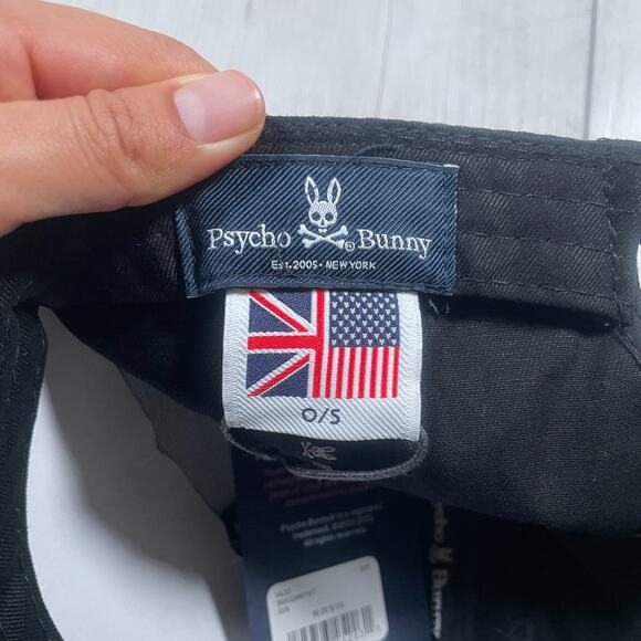 Psycho Bunny Men's Cotton Screen Printed Logo Baseball Adjustable Strap Hat/Cap - Picture 9 of 11